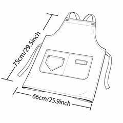 Personalised Grey Apron with Embroidered Name Made to Order Cooking Gift