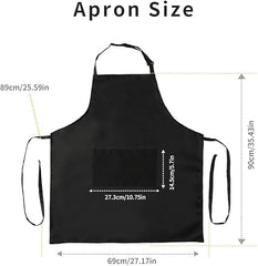 Personalised Premium Black Apron with Embroidered Name Made to Order Cooking Gift