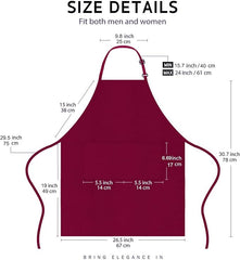 Personalised Premium Burgundy Apron with Embroidered Name Made to Order Cooking Gift