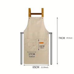Personalised Beige Apron with Embroidered Name Made to Order Cooking Gift